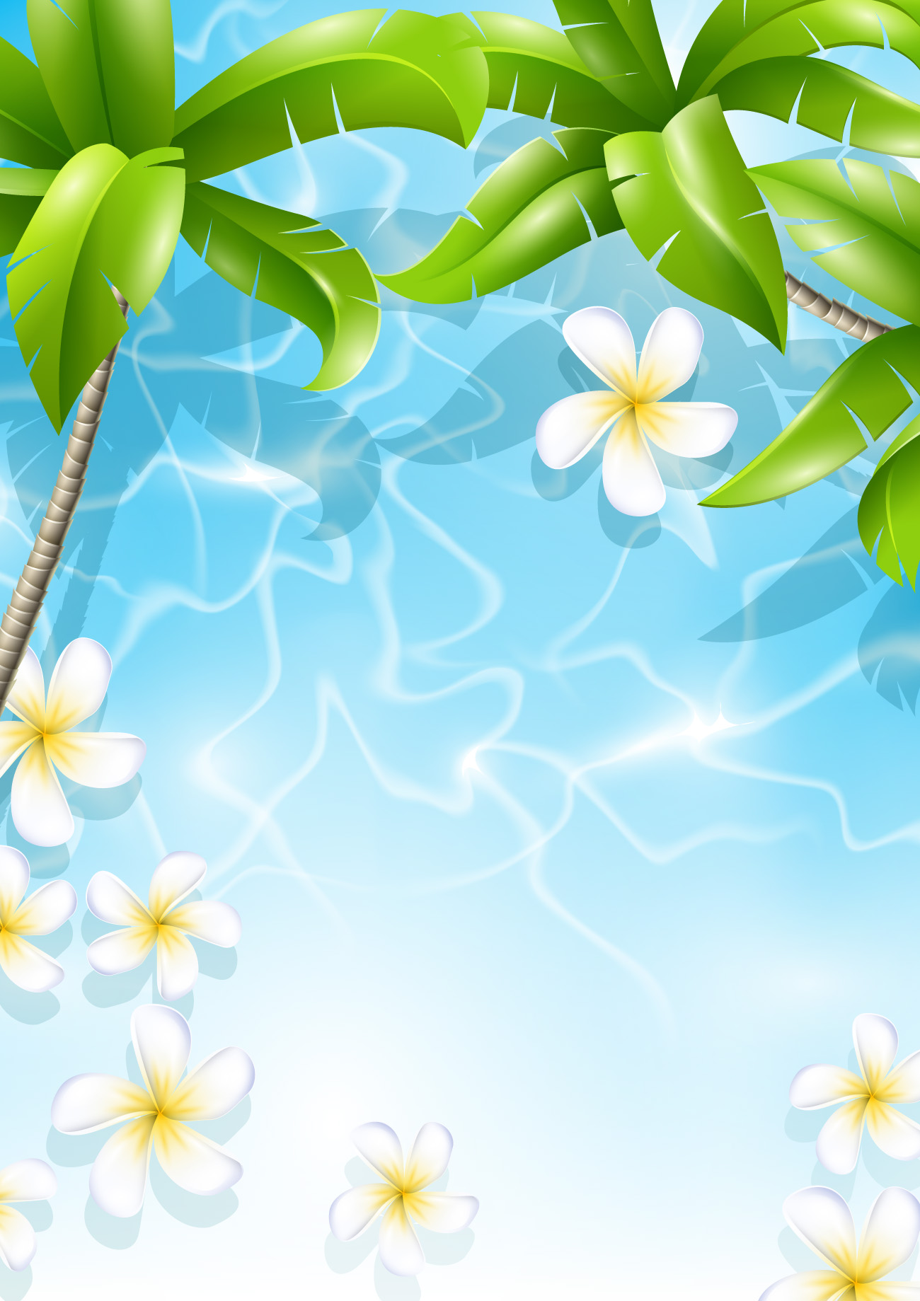 Beautiful Tropical Background Vector Background