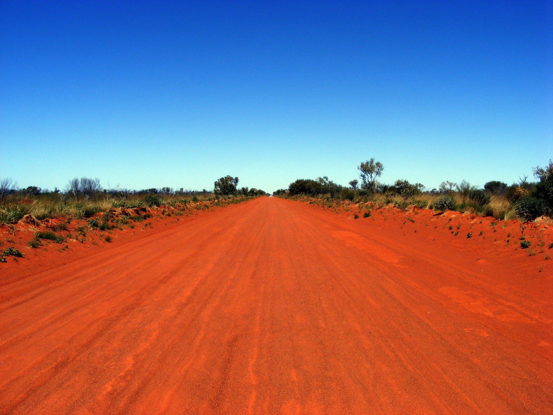 Red Dirt Road In The Centre Northern Territory Central