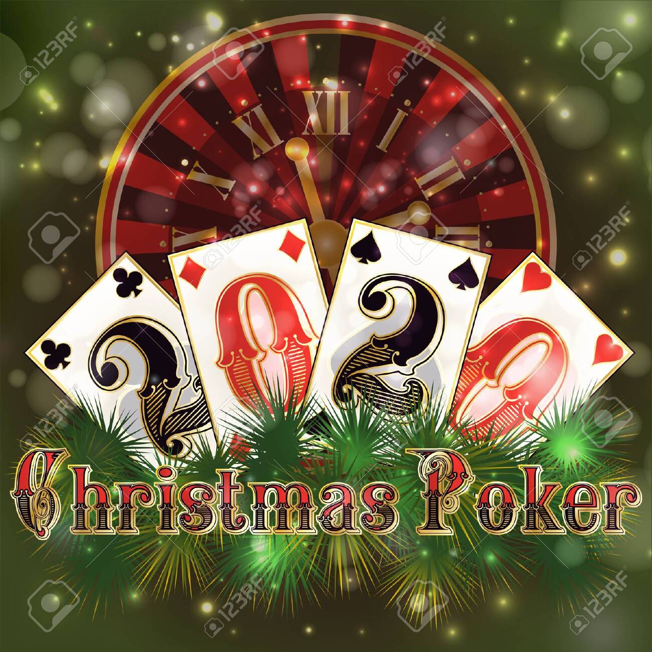 Christmas Casino Poker Wallpaper New Year Royalty