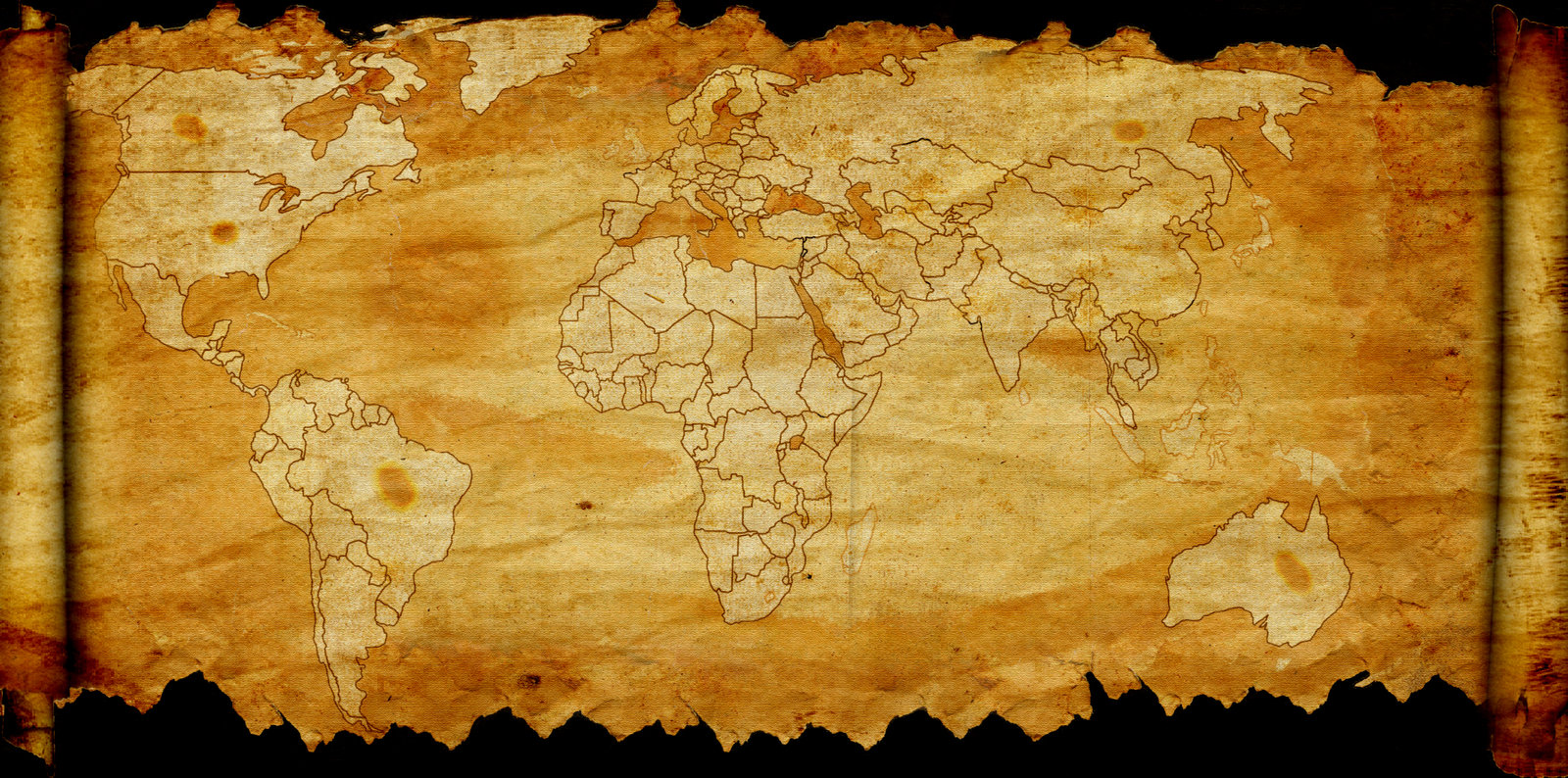 Old New World Map By Plamber