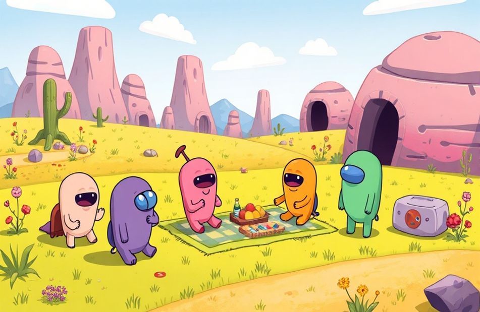 Cute Among Us Wallpaper