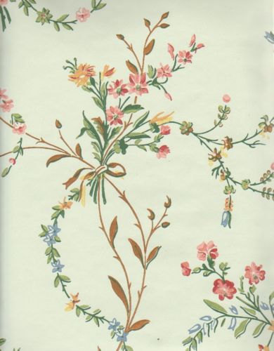 Historic Reproduction French Floral Wallpaper C 1830s 1840s Museum
