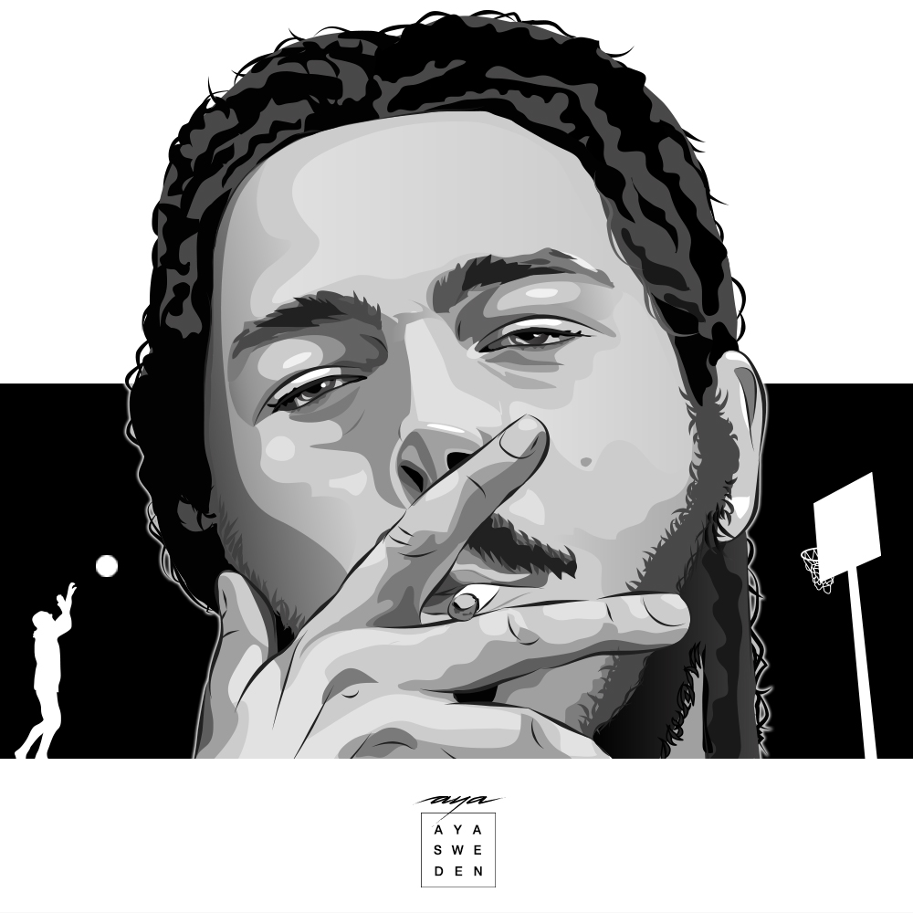 Post Malone By Sneakyfox2
