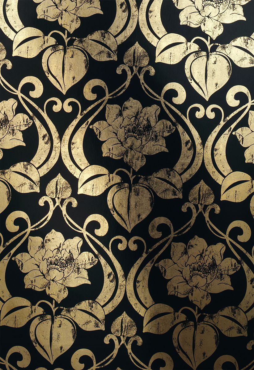 Free Download Gold Black Art Deco Wallpaper Metal Style Cute