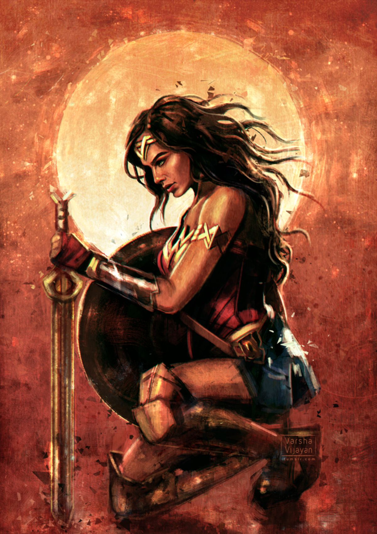 Wonder Woman By Varshavijayan Art