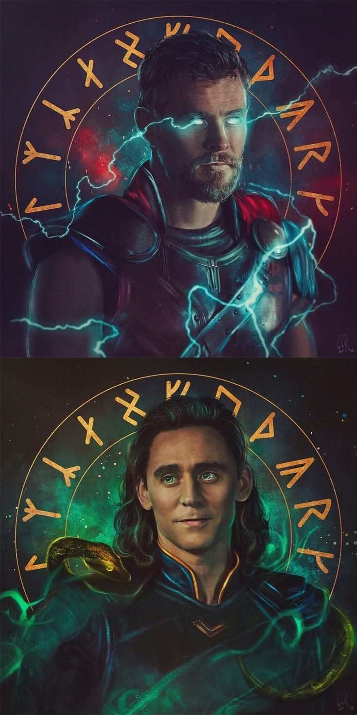 Thor And Loki iPhone Wallpaper Marvel Art