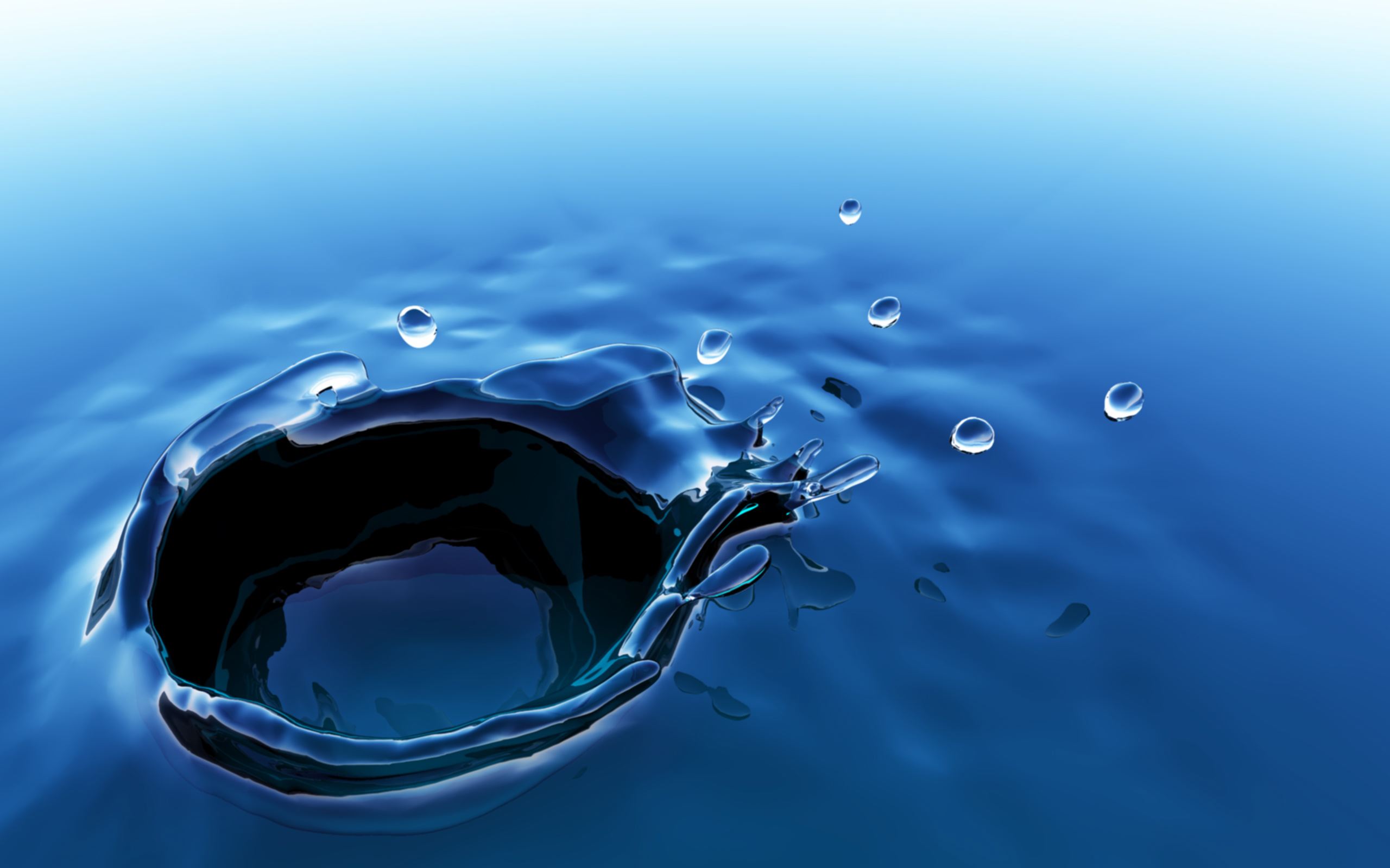 Blue Water Drop Wallpaper HD