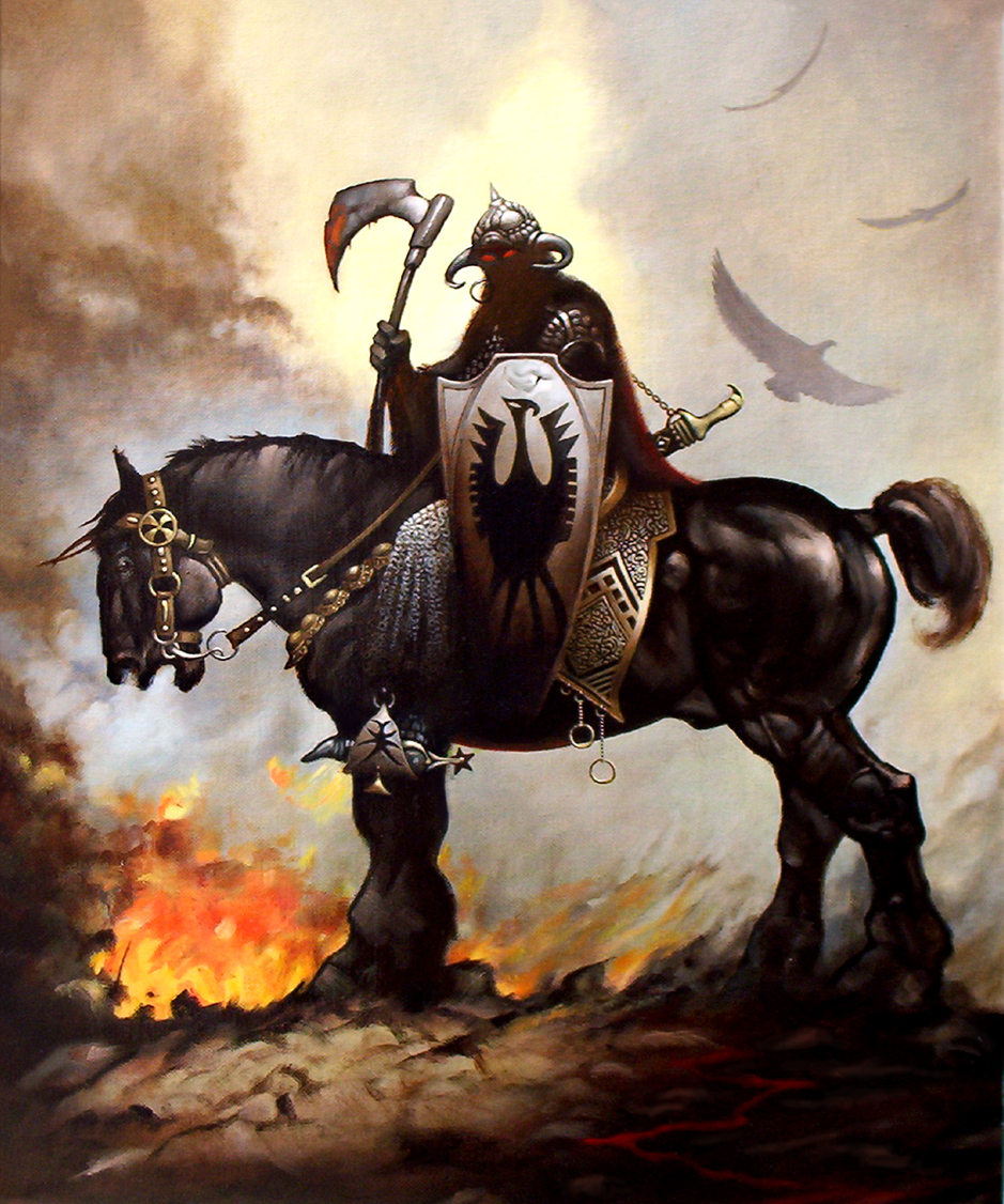 Scythe Horses Warriors Frank Frazetta Hero HD Wallpaper Of Wild Animal