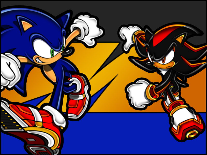 Sonic Vs Shadow Wallpaper by InfectusHedgehog on