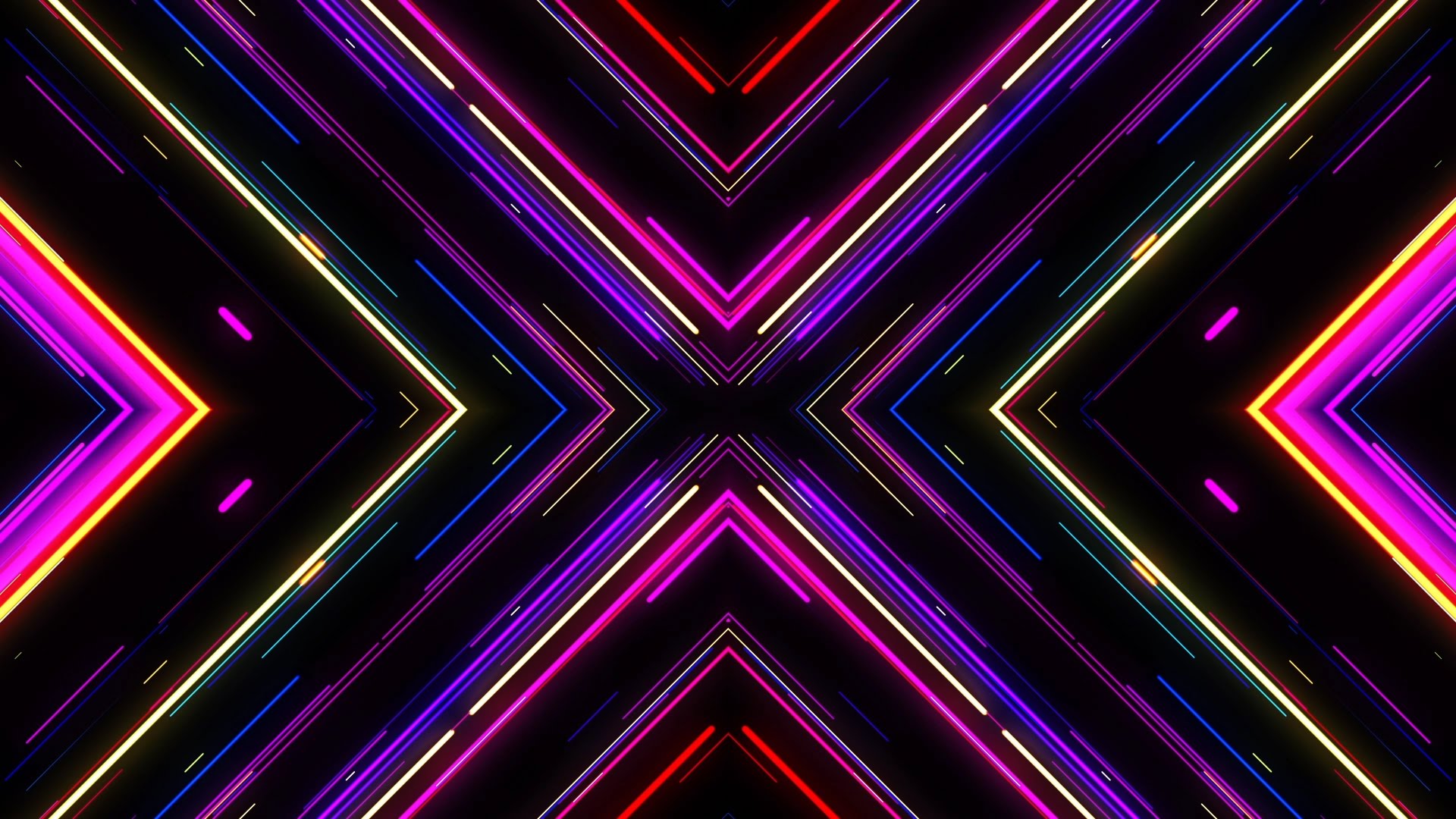 Motion Graphic Background Vj Neon Lights Tunnel Footage