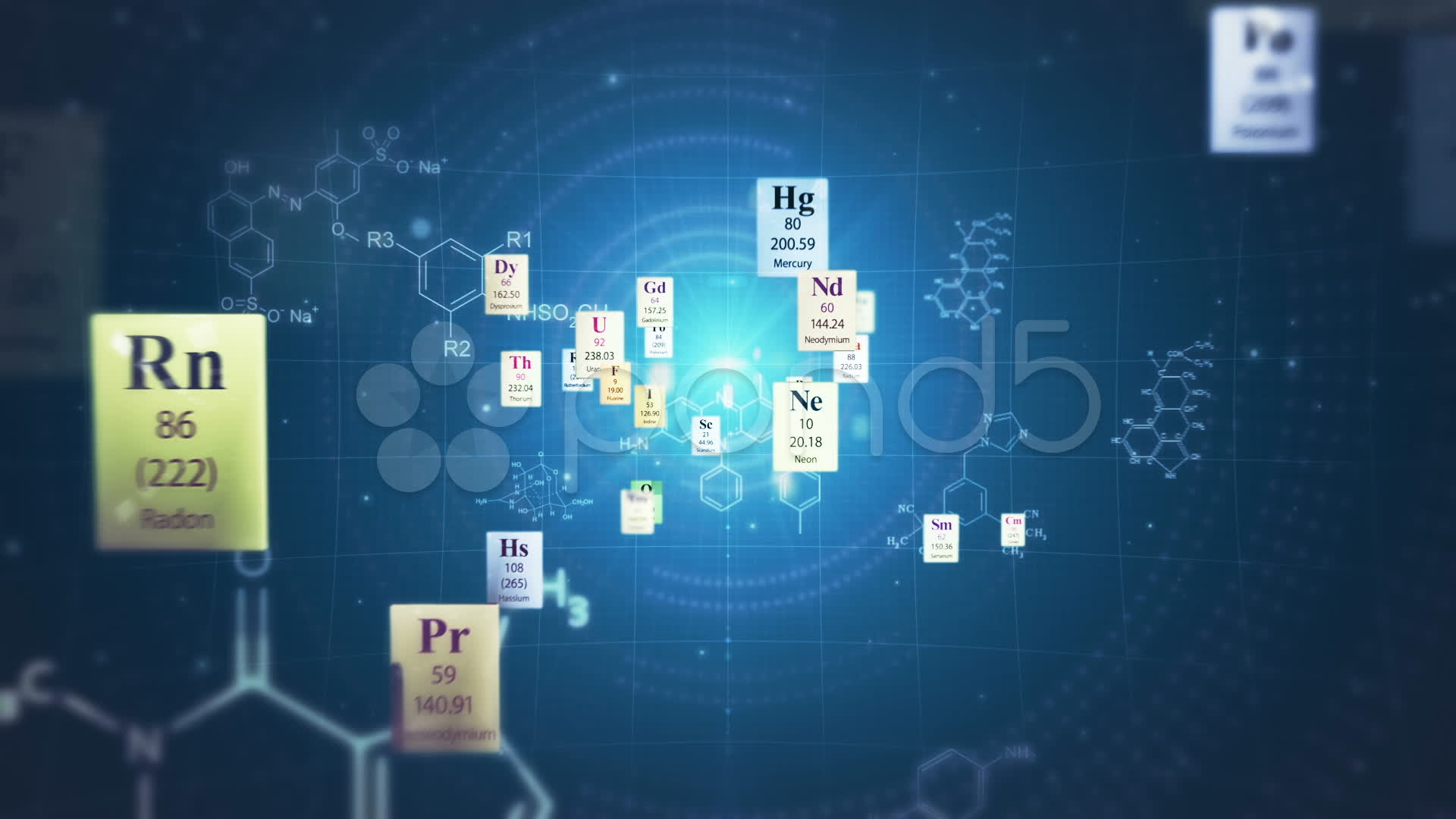 Scientific Background Elements Of Periodic Table And Chemical