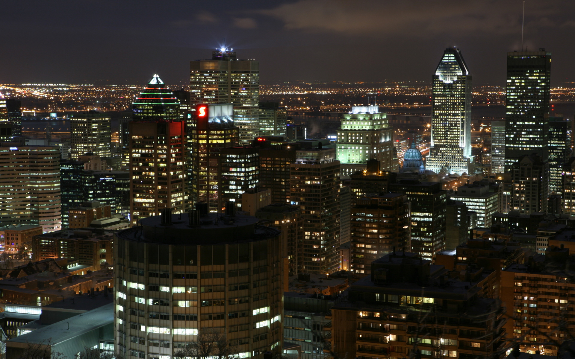 Centre Ville De Montreal HD Wallpaper Background Image