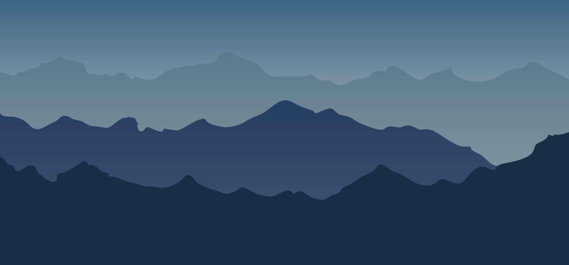 Mountain landscape view blue tone silhouette background 2008934
