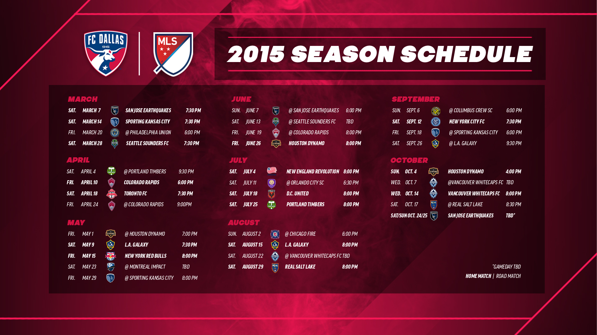 2015 FC Dallas Schedule Wallpapers FC Dallas