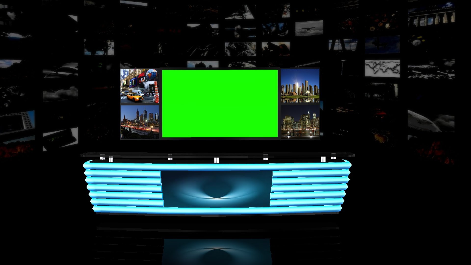 Virtual Tv Studio Background Green Screen