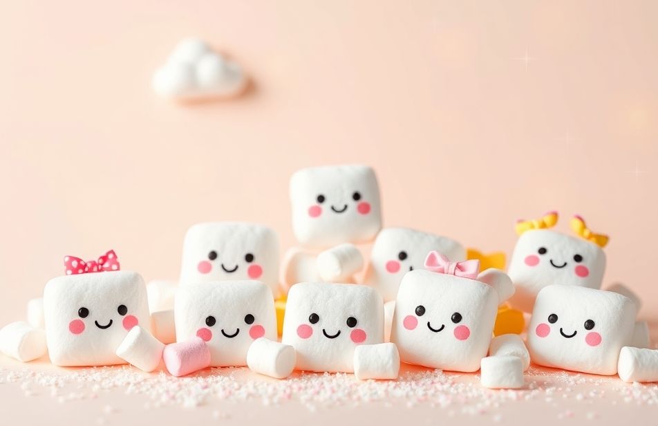 Cute Marshmallow Wallpaper
