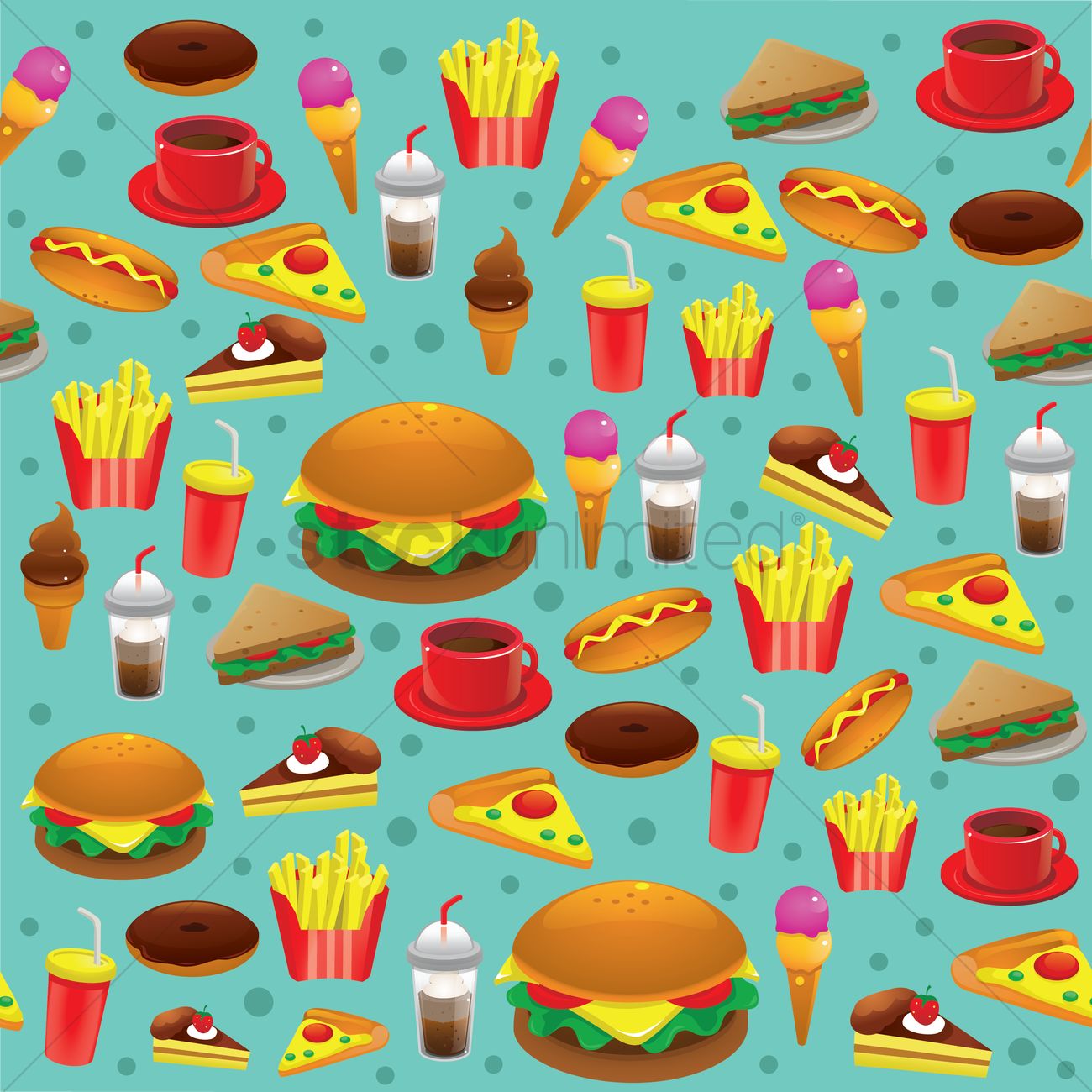 Food background Vector Image   1305818 StockUnlimited