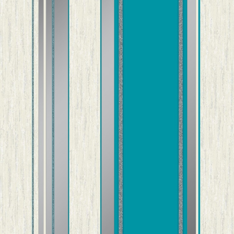 Home Synergy Glitter Stripe Teal Wallpaper By Vymura London M0801