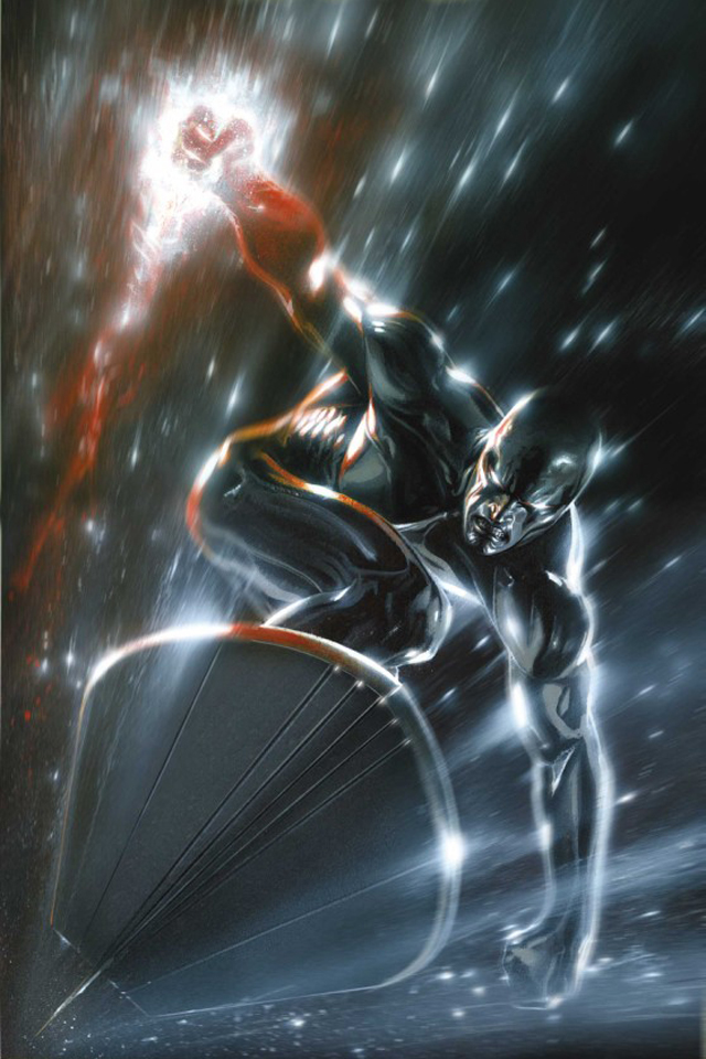 Silver Surfer I4 Drawns Cartoons Wallpaper For iPhone