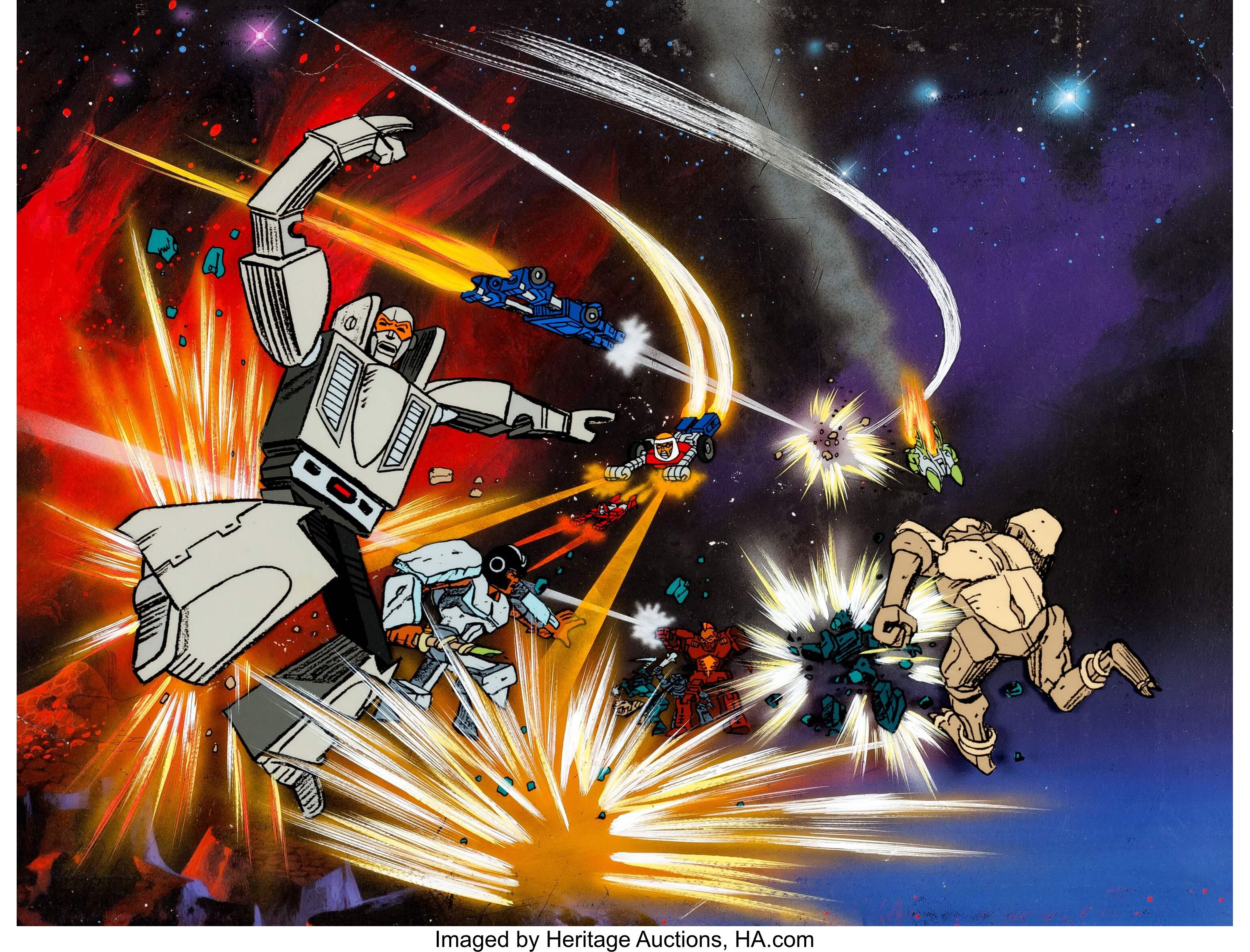 Gobots War Of The Rock Lords Production Cel And Lot