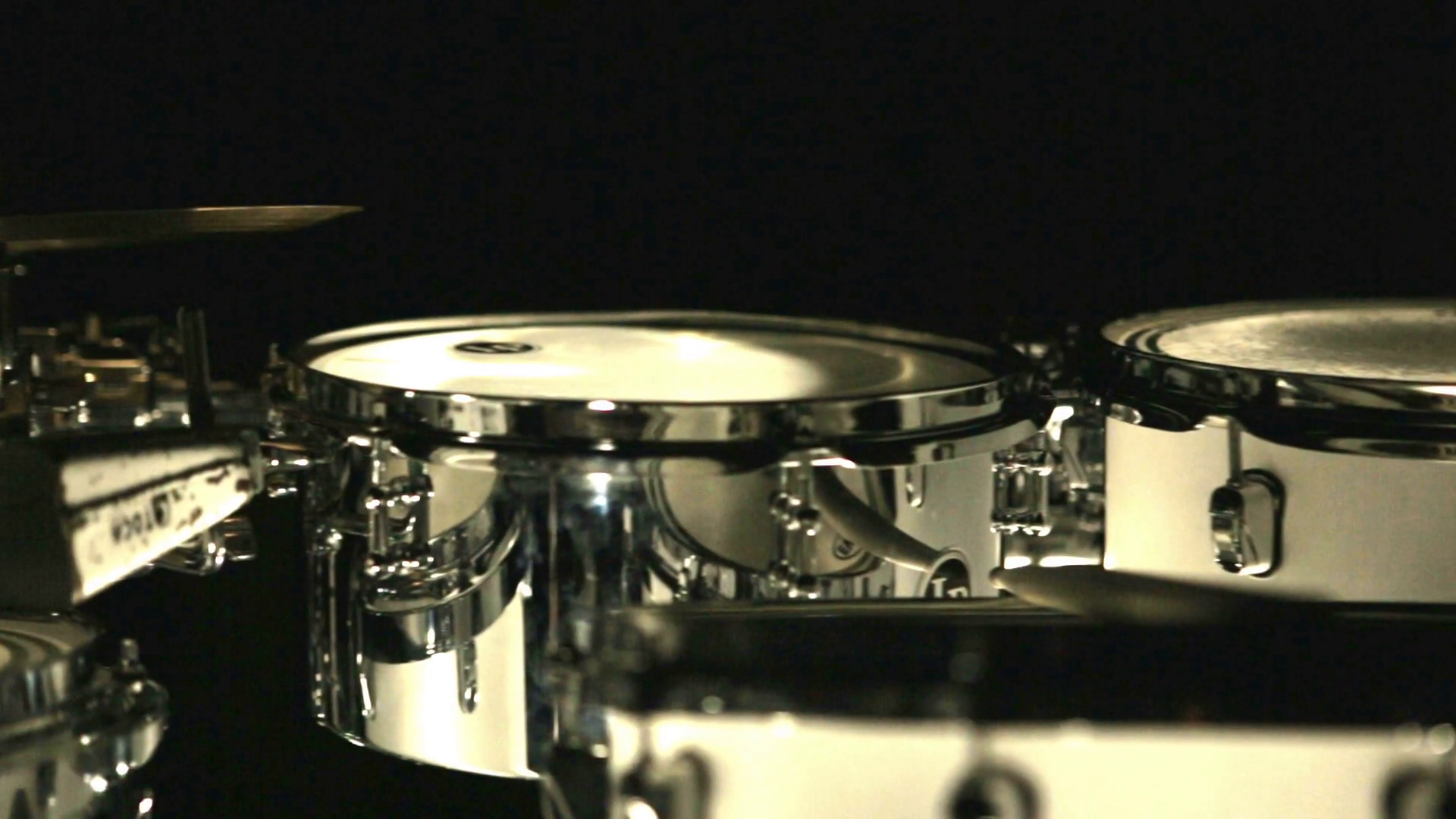 Set Drums Dark Studio Instruments Drummer Close Up Drum