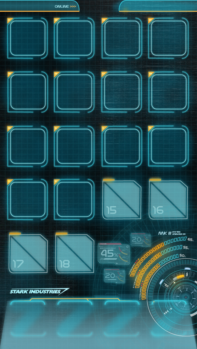 JARVIS MARK 3   IPHONE 5 HOMESCREEN WALLPAPER by hyugewb on
