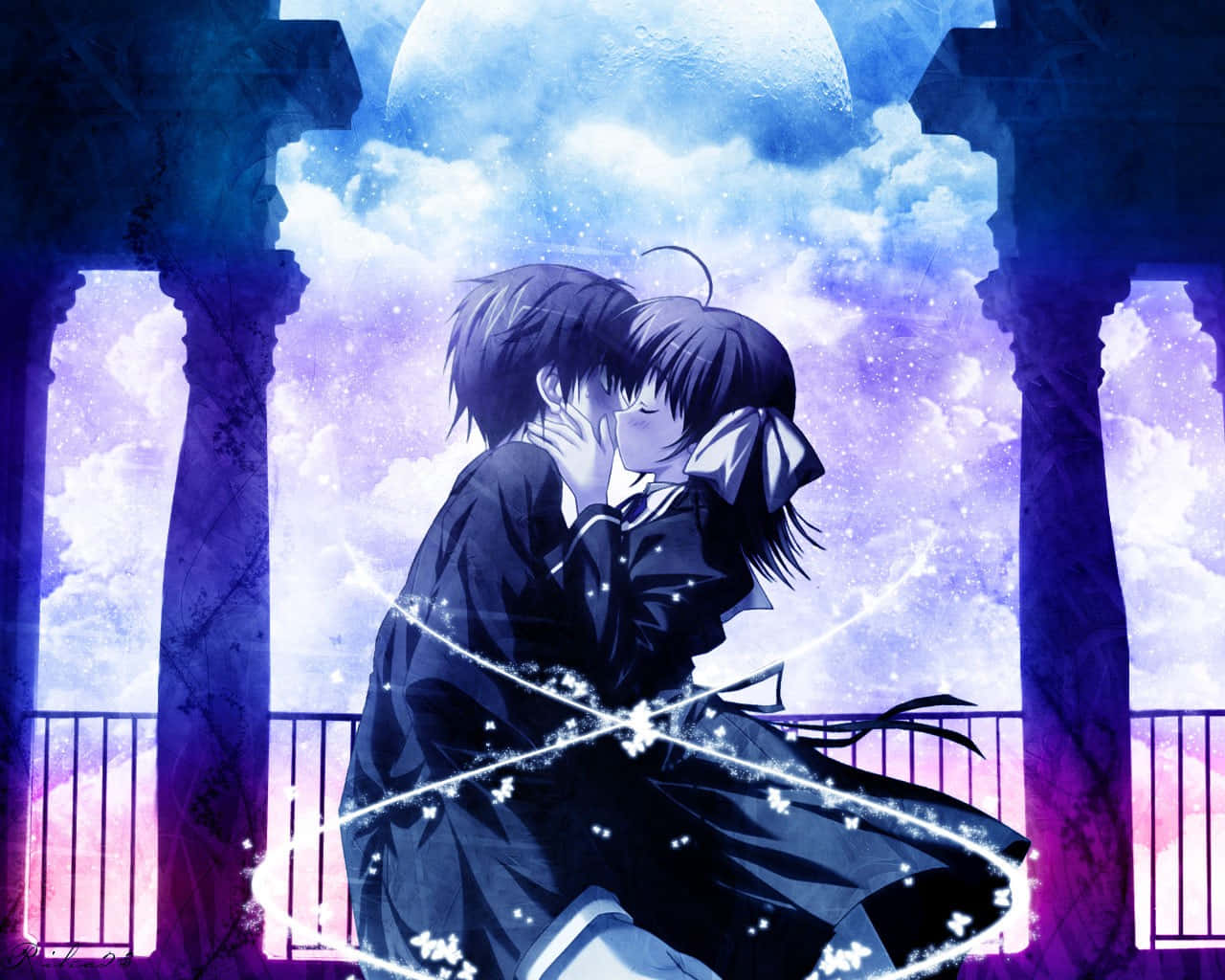 Kiss Cartoon Wallpaper