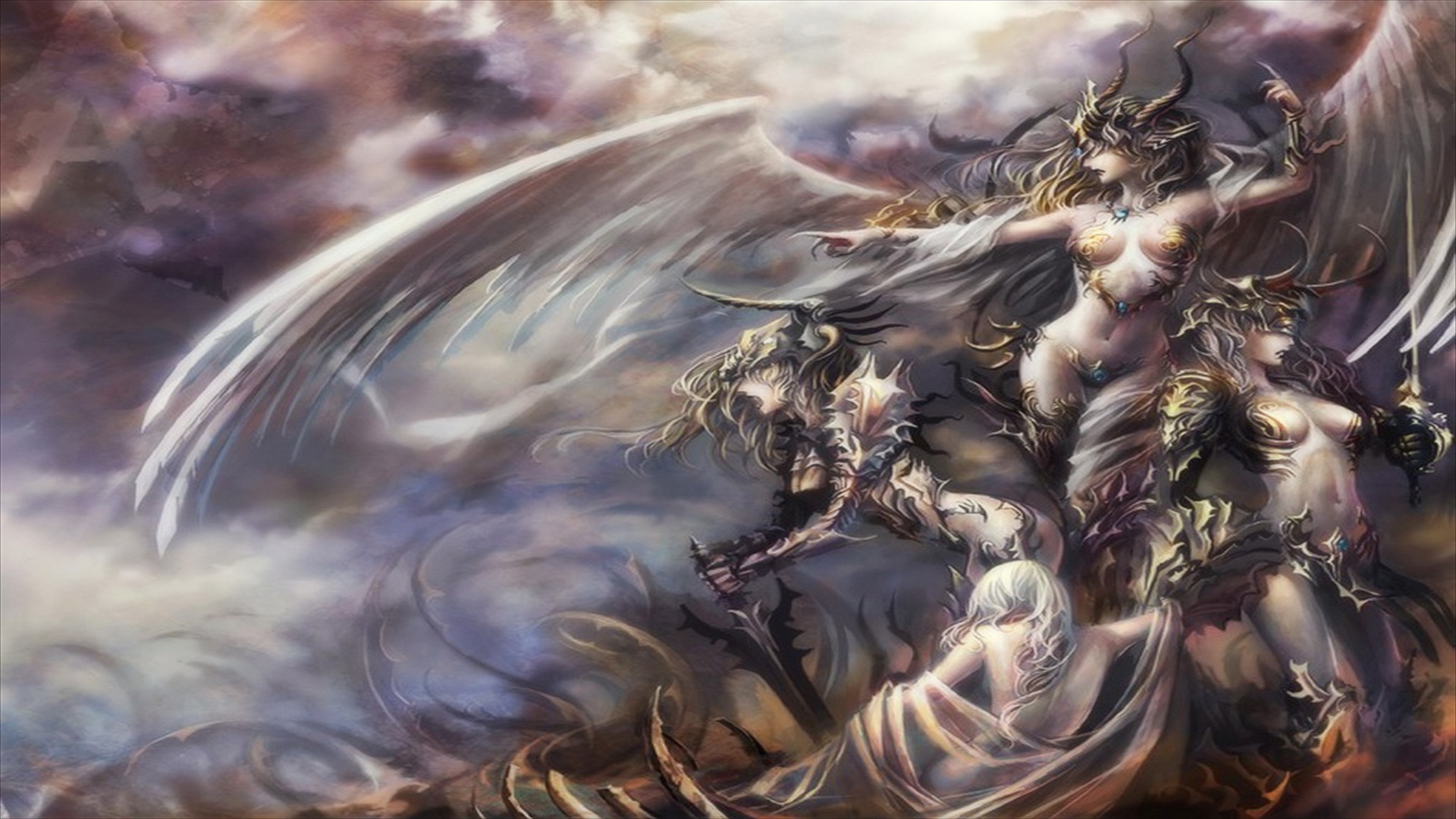 Warrior Angel Art Fantasy Hintergrund X Id