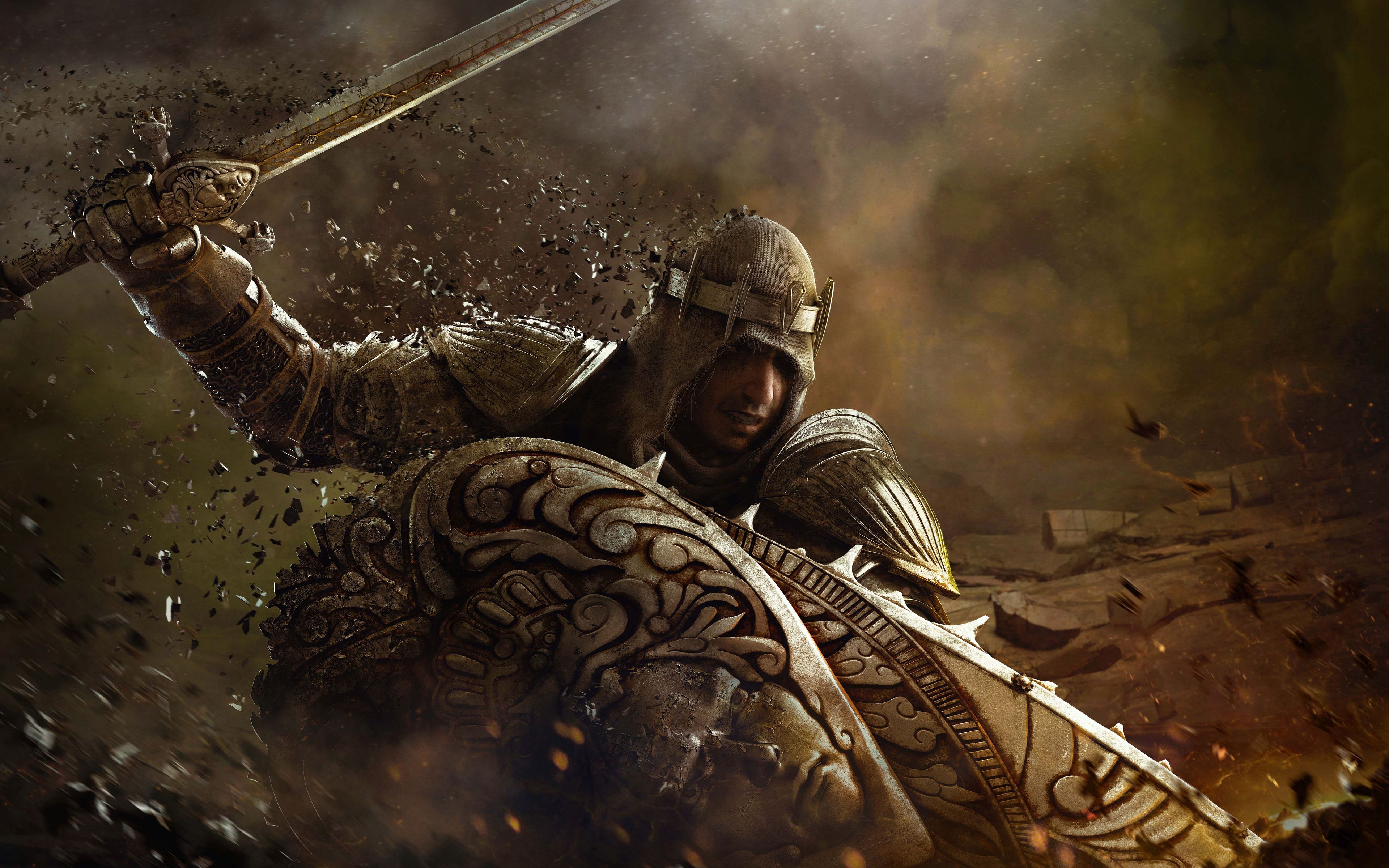 Shield Sword Warrior For Honor Video Game 4k Ultra HD Wallpaper