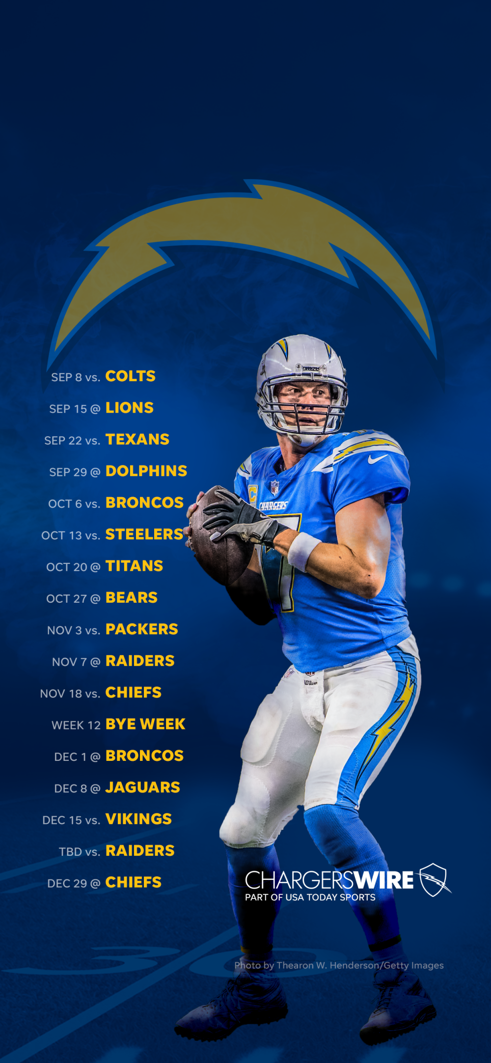 Los Angeles Chargers Schedule Able Wallpaper