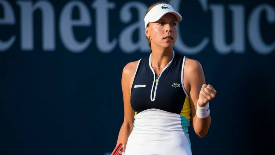 Anett Kontaveit Black And White Outfit Wallpaper