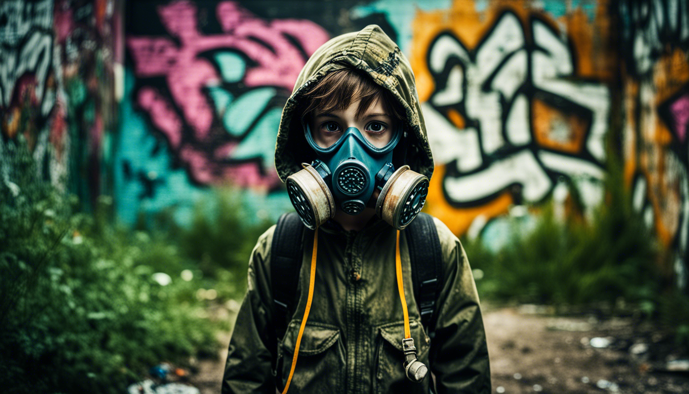 Anime Boy With Gas Mask Wallpaper