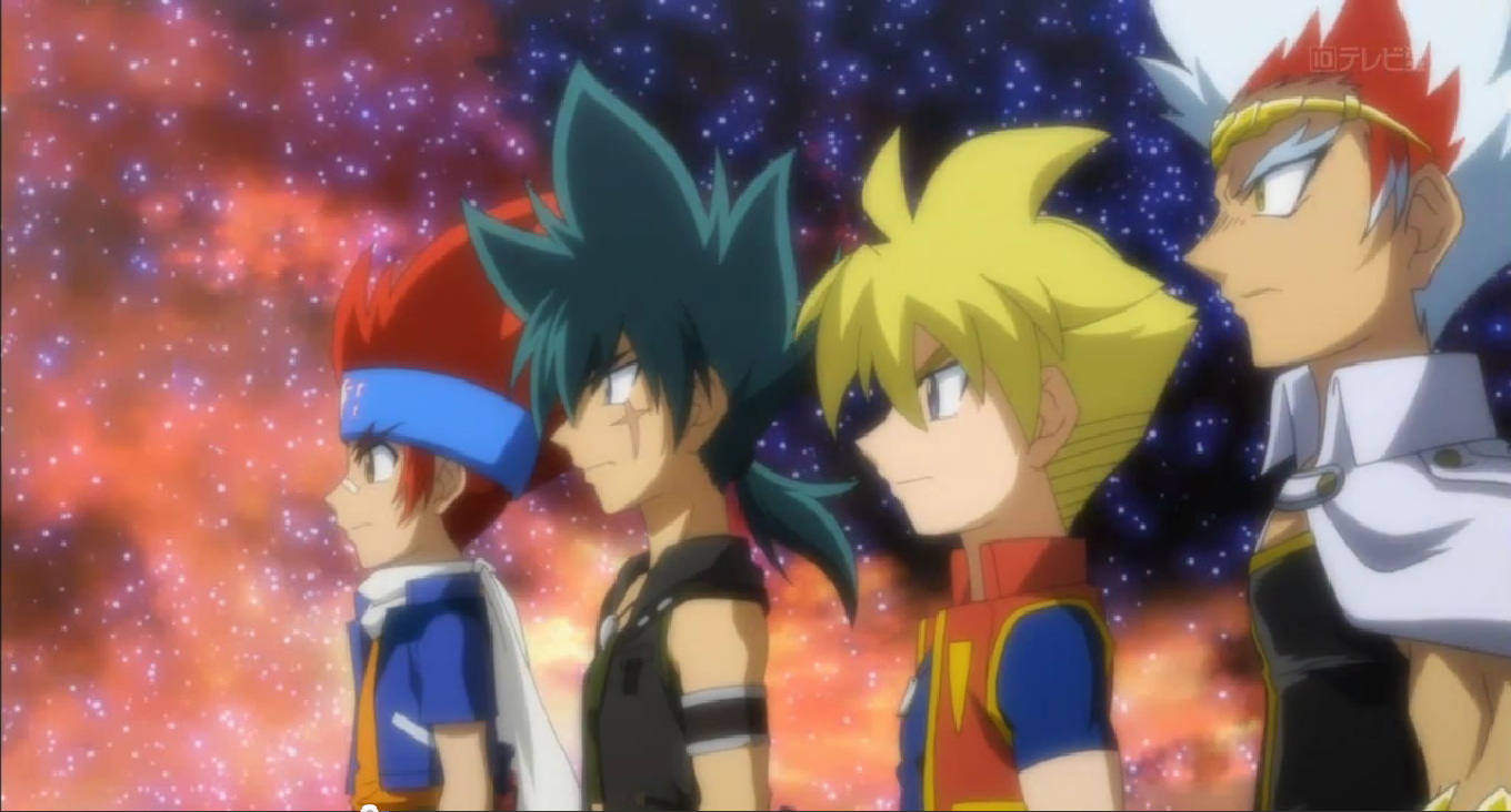 Beyblade Metal Fury Image Gingka Kyoya Chris And Ryuga Hd Wallpaper