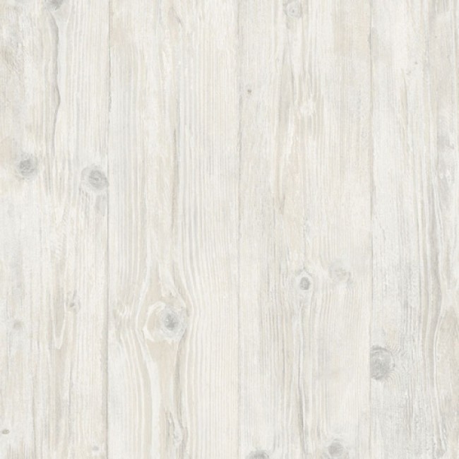 Faux Wide White Washed Wood Planks Wallpaper All Walls