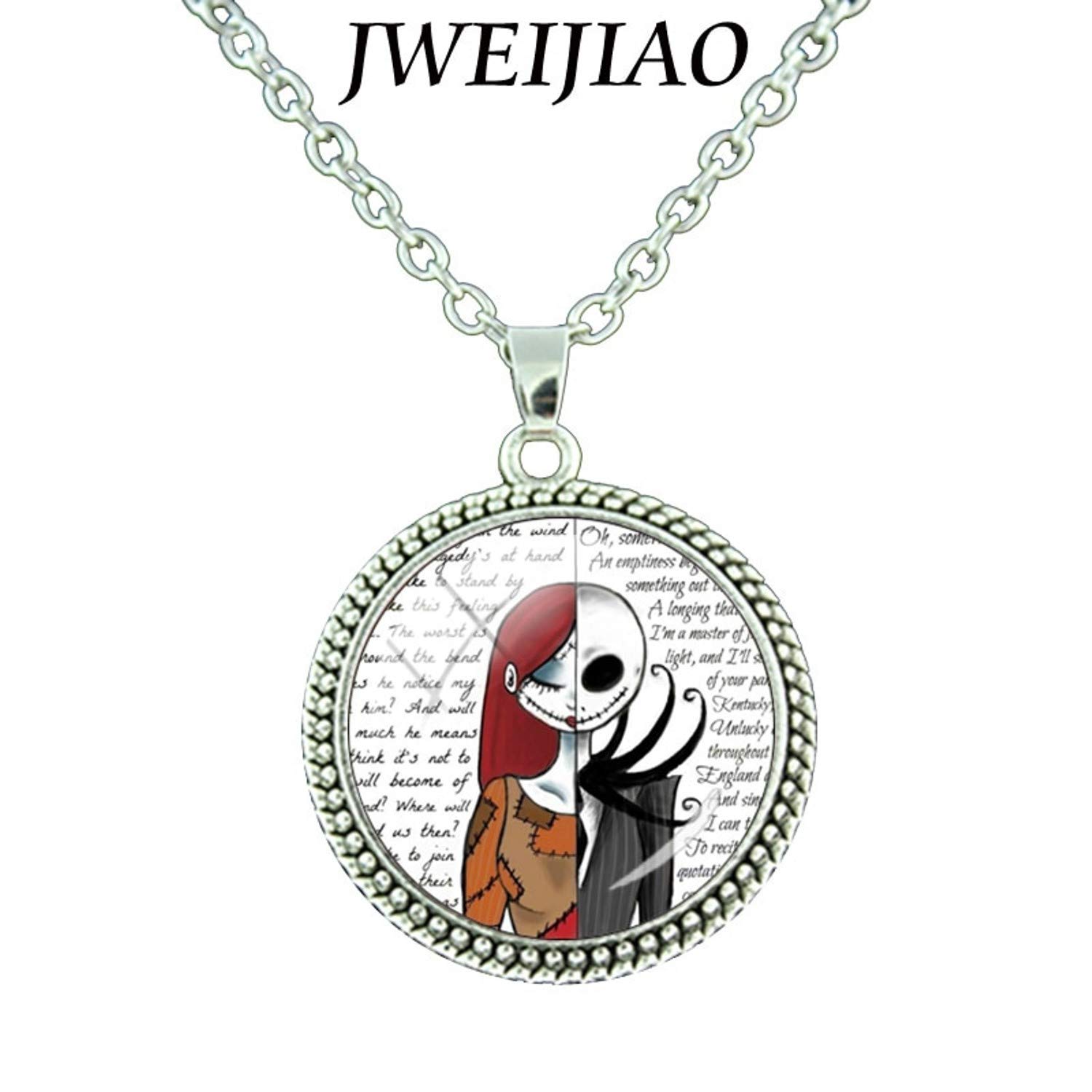 Amazon Chitop Jack Skellington And Sally Love Necklace Art