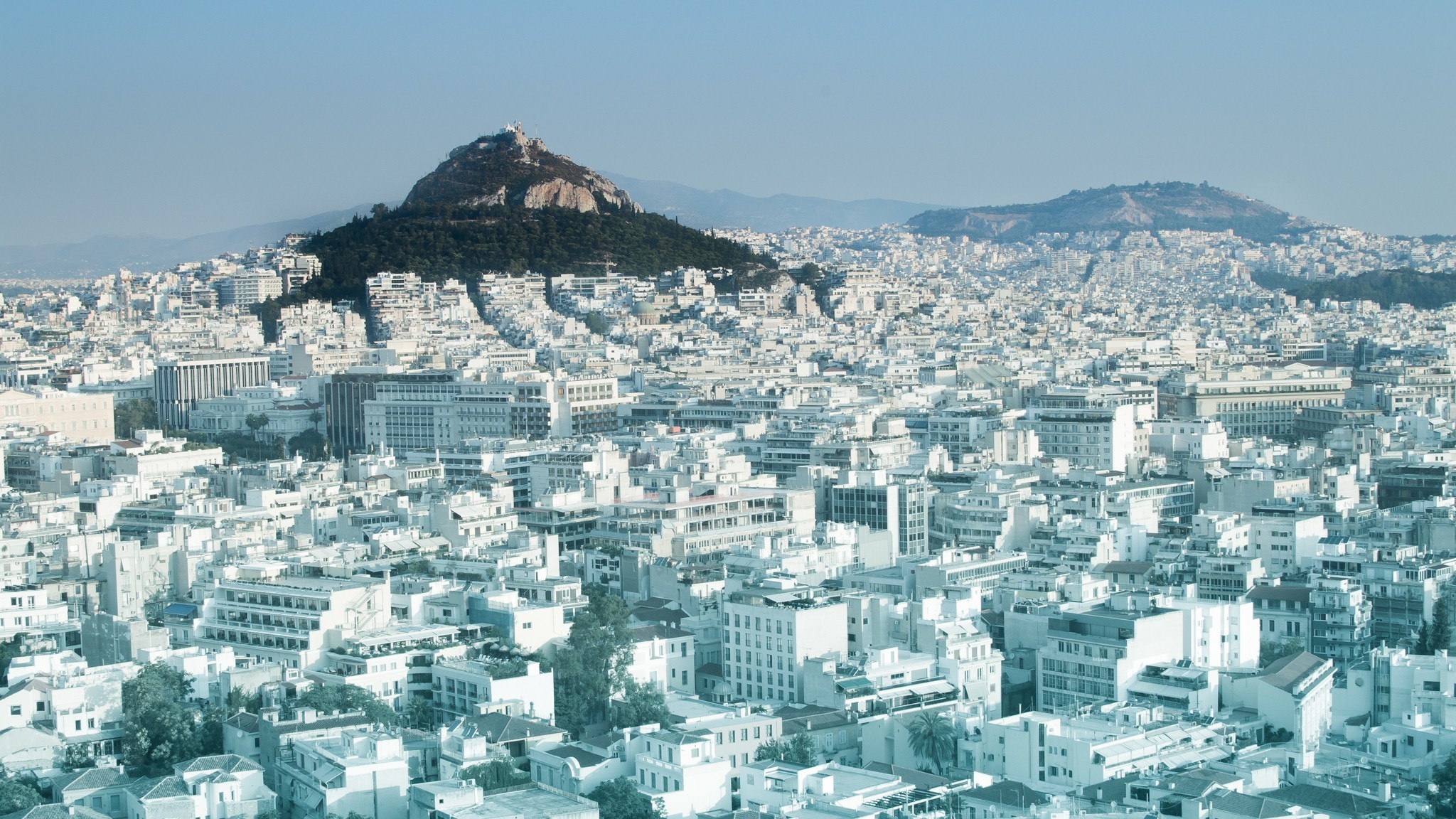 Athens Hill Building Cityscape Landscape Wallpapers HD