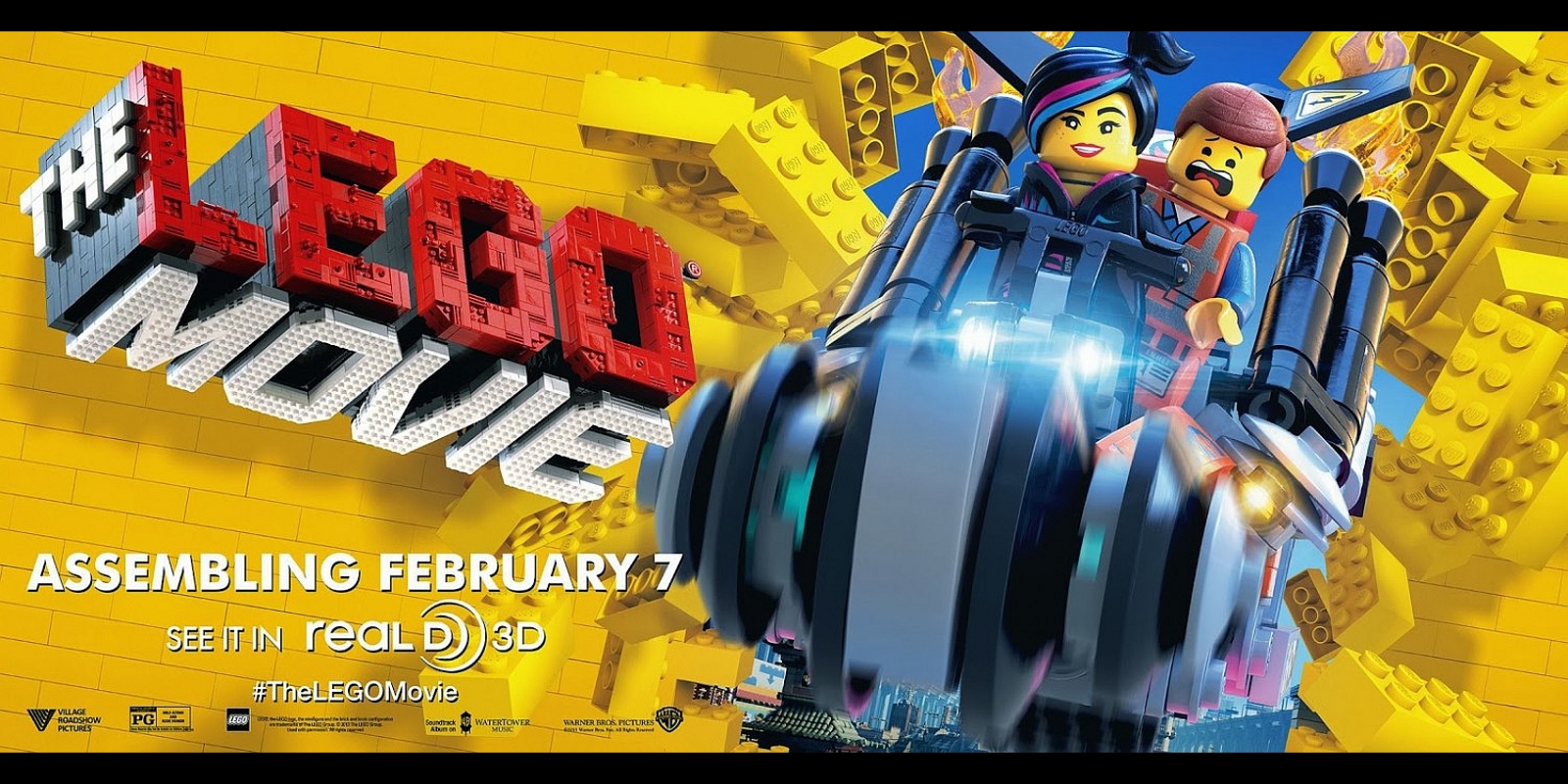 Lego Movie Emmet Brickowski Wyldstyle Text Logo Wallpaper