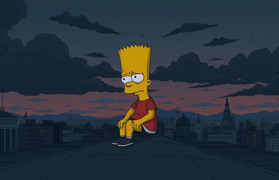 Depressed Bart Simpson Wallpaper