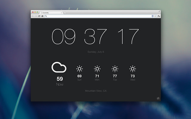 That Replaces The New Tab Screen With Time Date And Weather