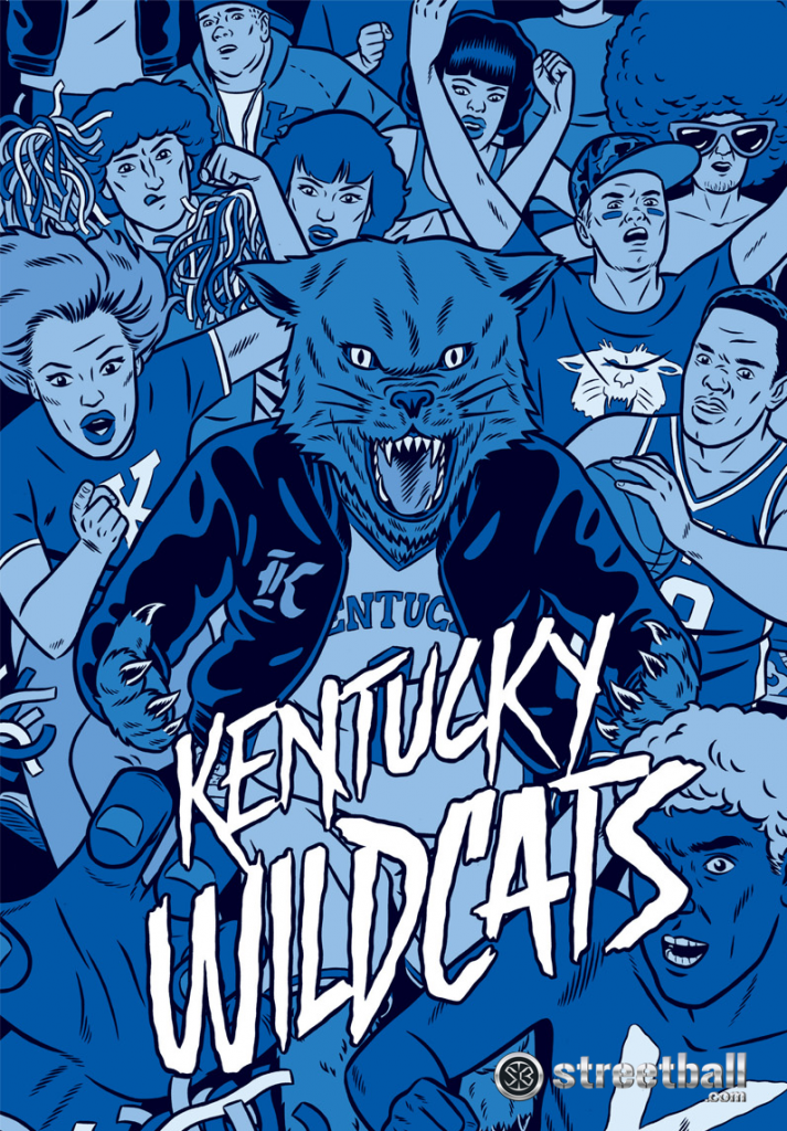 Ncaa Basketball Wildcats Cartoon iPhone Wallpaper