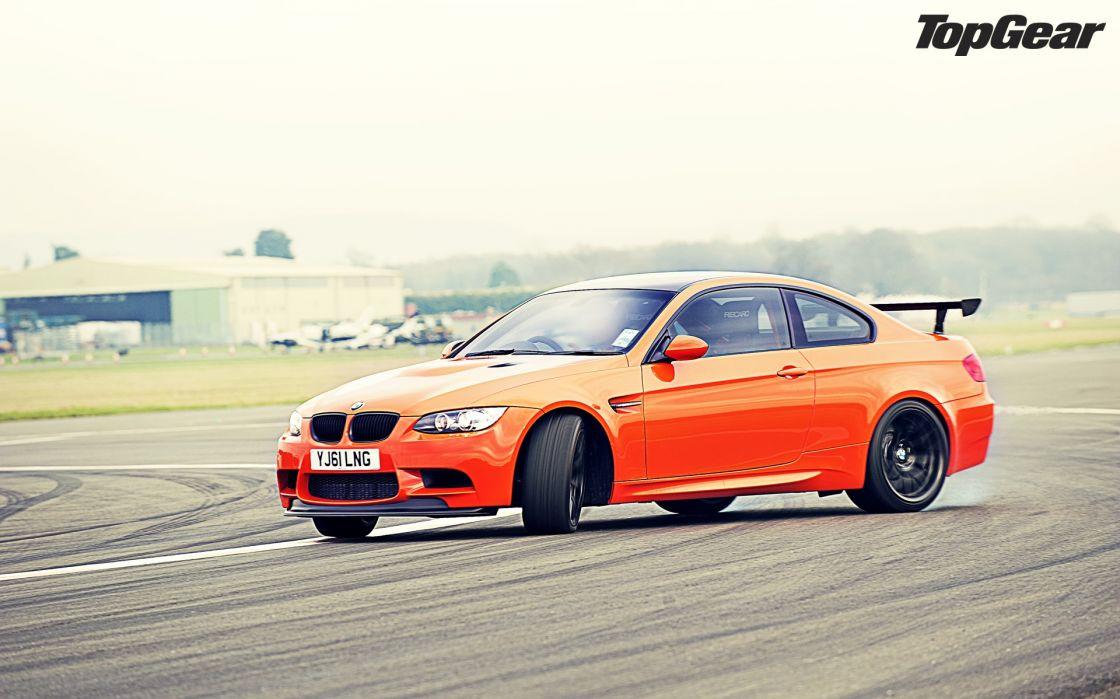Top Gear Orange Drifting Cars Track Bmw M3 Gts