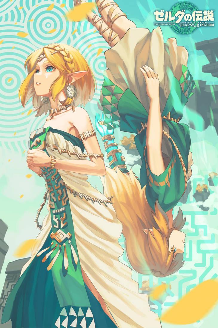 Zelda and Link Tears Of The Kingdom by Alaif