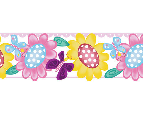 Butterfly Garden Peel and Stick Wall Border   The Frog and the