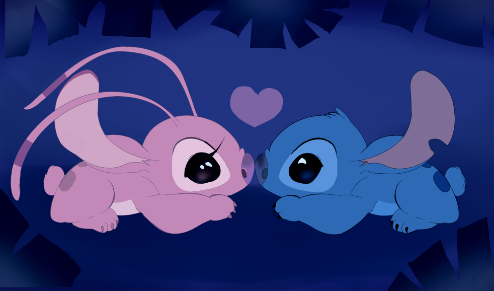 Stitch and Angel by littlepolka on