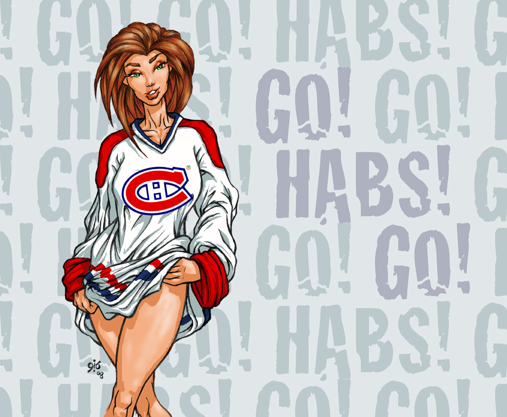GO HABS GO 1 by Gib Pinups And Toons on