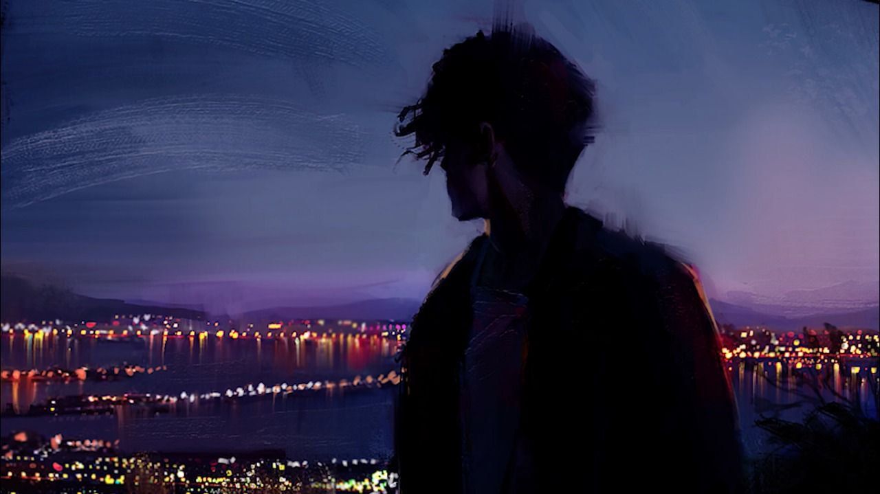 🔥 Free Download Art Sunset Boy Light Background Images Alone Boy