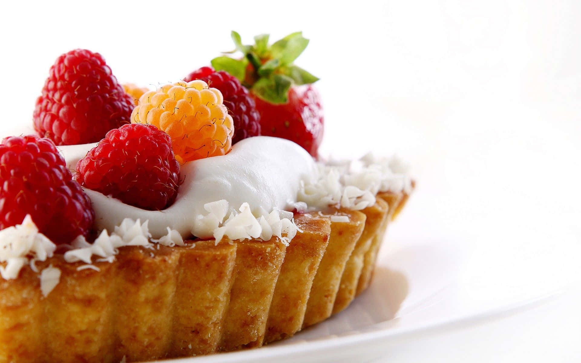 Delectable Spring Fruit Tart Wallpaper