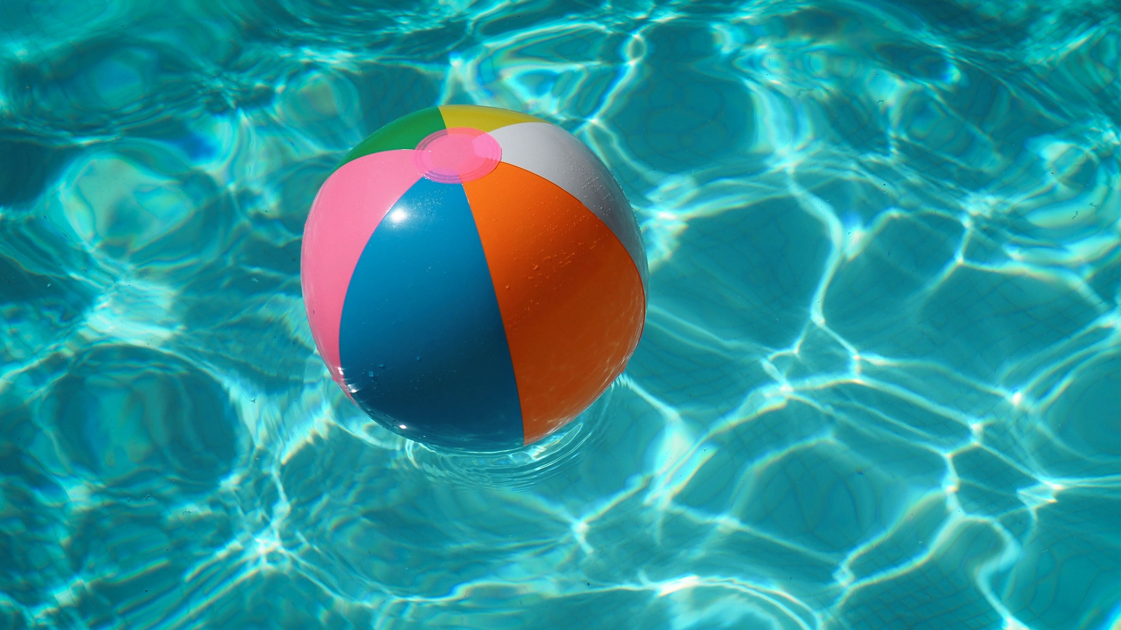 Beach Ball In Swimming Pool Summer Game 4k Photo HD Wallpaper
