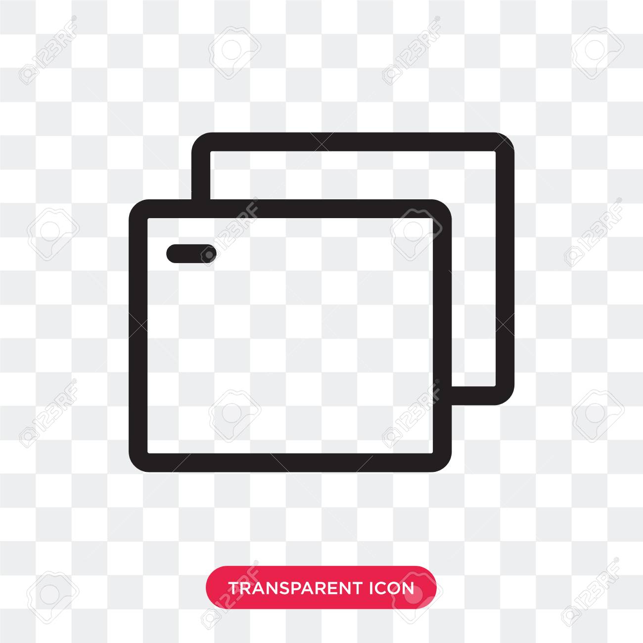Tab Vector Icon Isolated On Transparent Background Logo