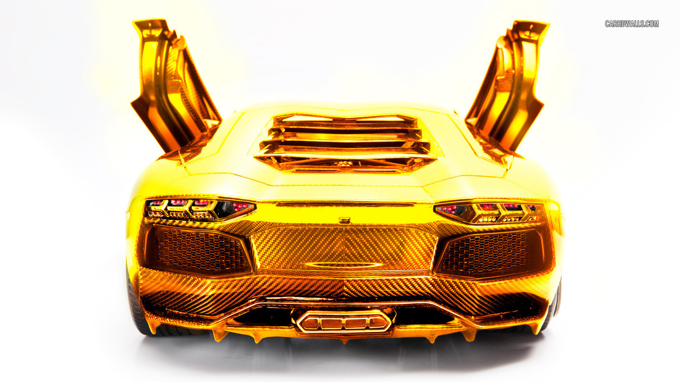 Cool Lamborghini Golden Color Car StylishHDwallpaper